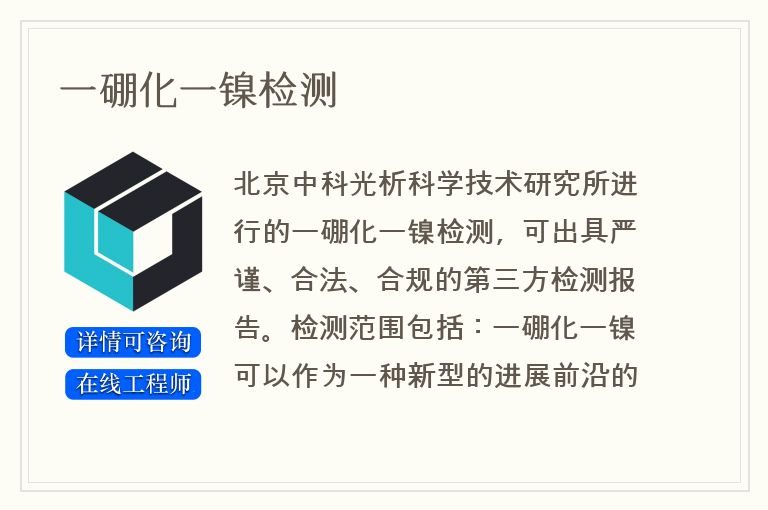 一硼化一镍检测