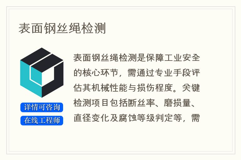 表面钢丝绳检测