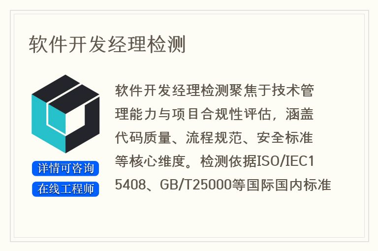 软件开发经理检测