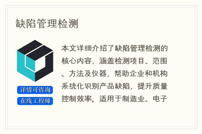 缺陷管理检测