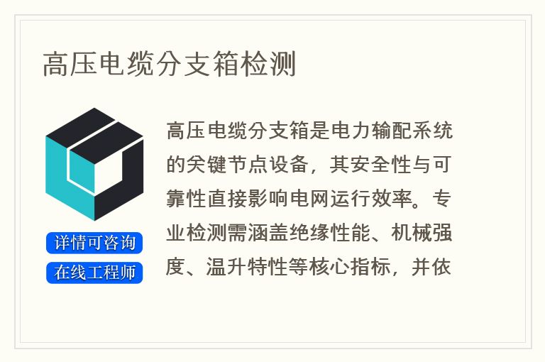 高压电缆分支箱检测