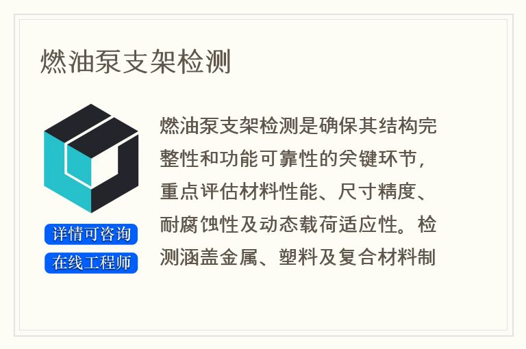 燃油泵支架检测