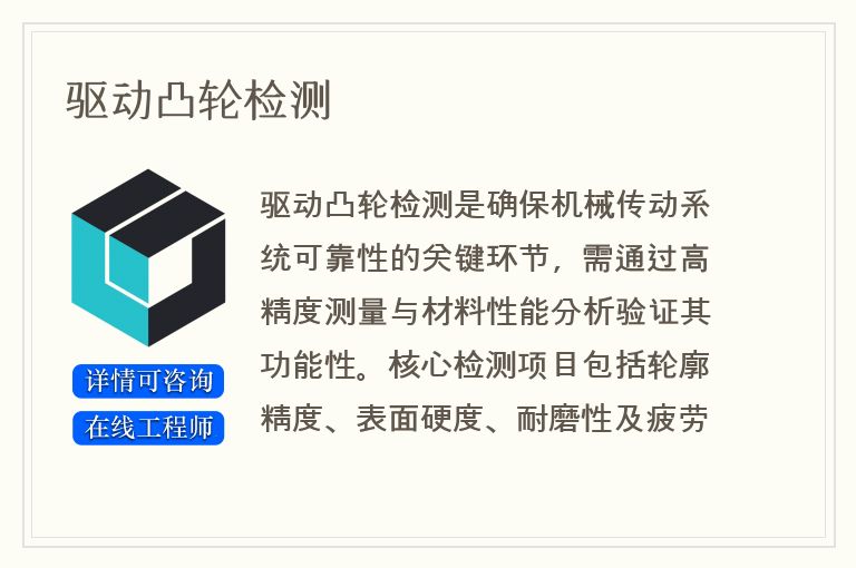 驱动凸轮检测