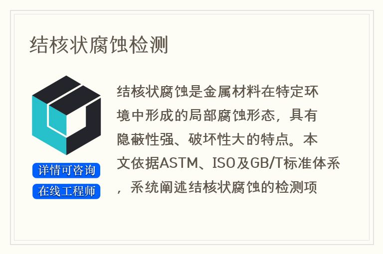 结核状腐蚀检测