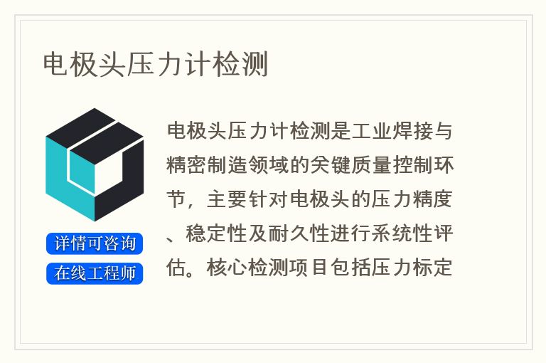 电极头压力计检测