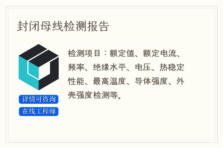 封闭母线检测报告
