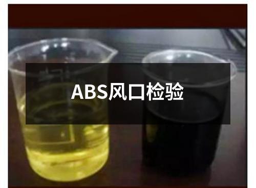 ABS风口检验