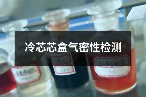 冷芯芯盒气密性检测