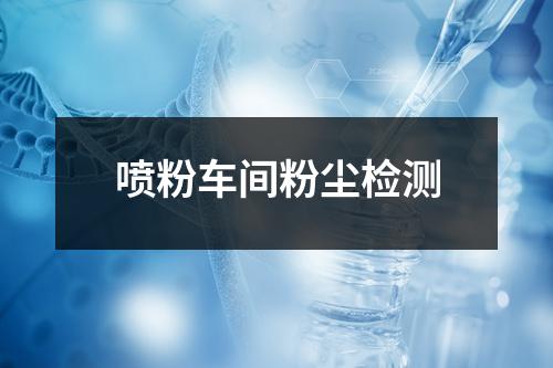 喷粉车间粉尘检测
