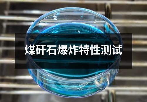 煤矸石爆炸特性测试