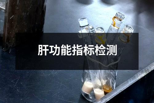 肝功能指标检测
