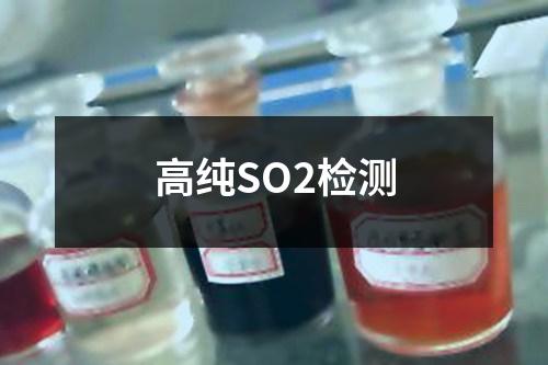 高纯SO2检测