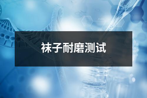 袜子耐磨测试