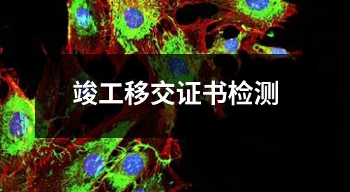 竣工移交证书检测