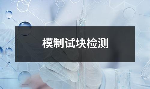 模制试块检测