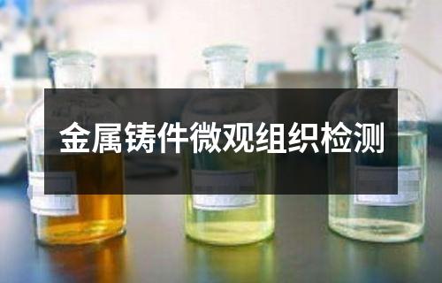金属铸件微观组织检测
