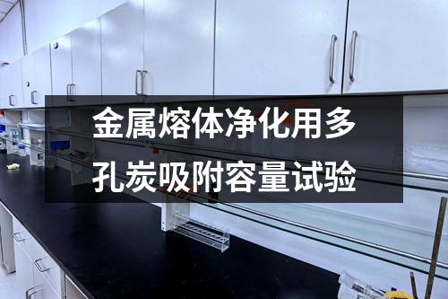 金属熔体净化用多孔炭吸附容量试验