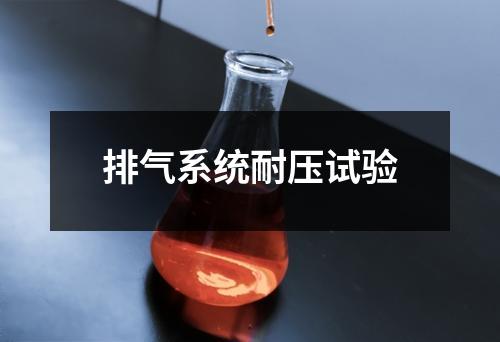 排气系统耐压试验