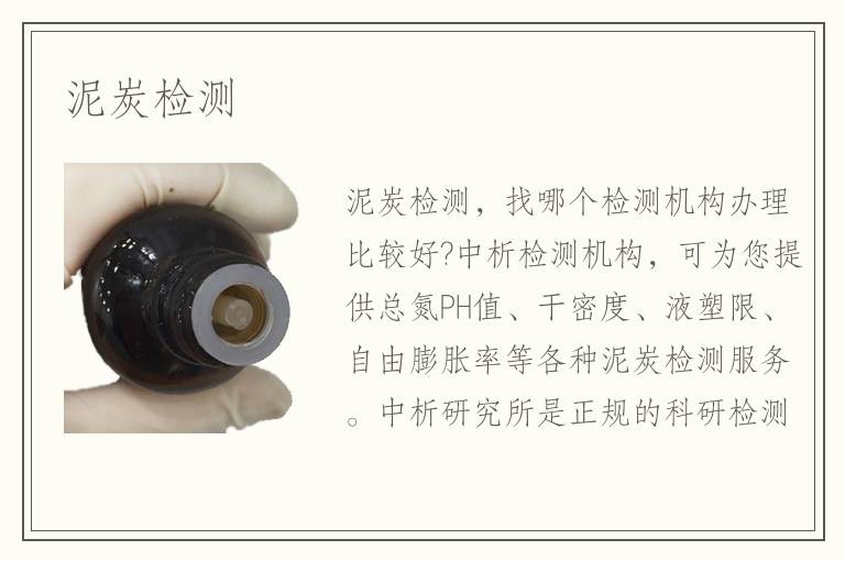 泥炭检测