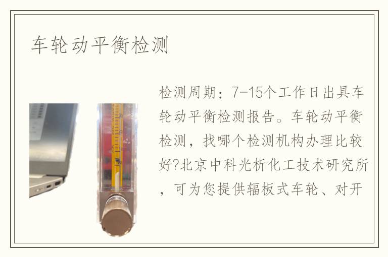 车轮动平衡检测