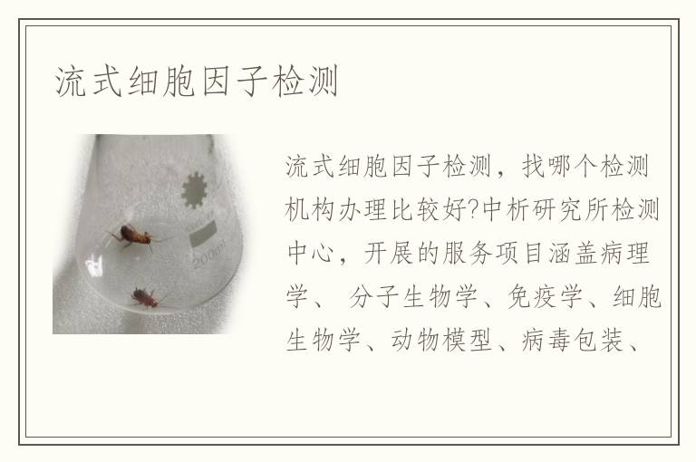 流式细胞因子检测