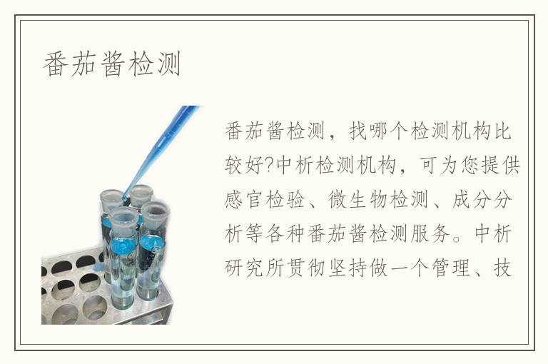 番茄酱检测