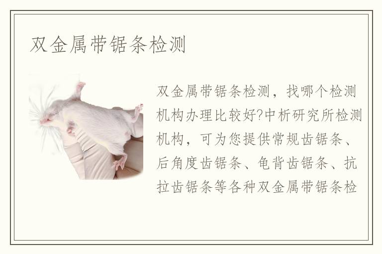 双金属带锯条检测